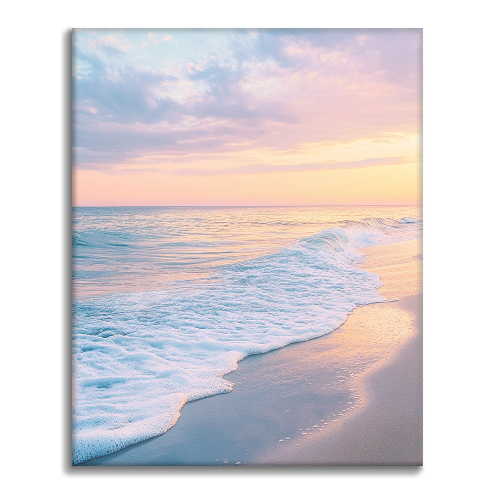 Fredlig Gryning Strand - Måla Efter Siffror